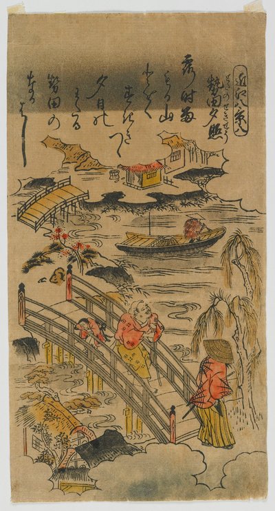 Eight Views of Omi (no. 8) by Torii Kiyomasu II